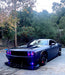 Three quarters view of a Dodge Challenger with Dynamic ColorSHIFT Headlight Halo Kit installed.