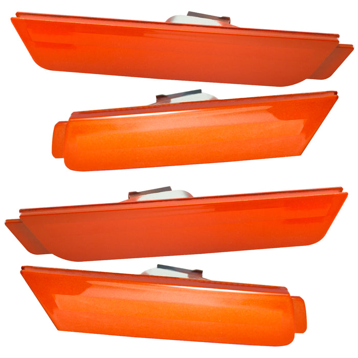2010-2015 Chevrolet Camaro Concept SMD Sidemarker Set with inferno orange paint and ghost lenses.