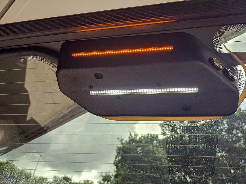 Close-up of Cargo LED Light Module installed on a Jeep.