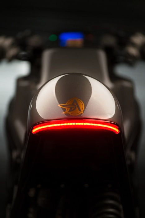 Close-up of Surface Mount LED Strip installed on the back of a motorcycle.