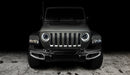 Front end of a Jeep Wrangler equipped with Oculus Headlights.