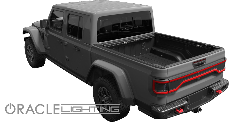 FIRST LOOK: Jeep Gladiator Racetrack Style Flush Tail Gate Light from ORACLE Lighting