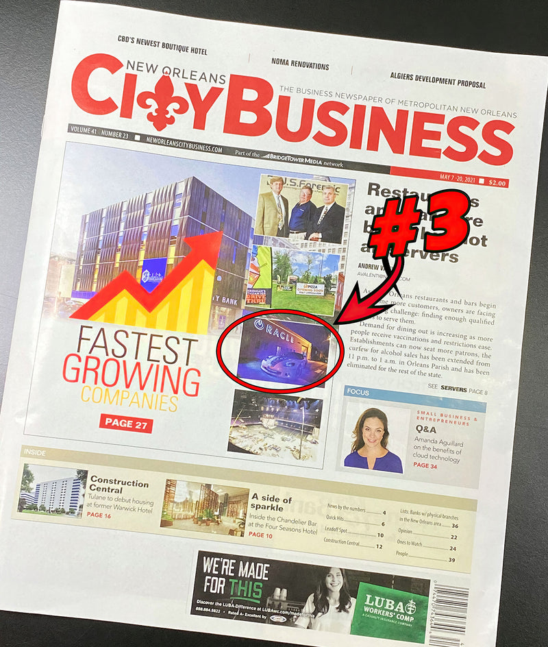 Oracle Lighting Named Third Fastest Growing Company in Metro New Orleans
