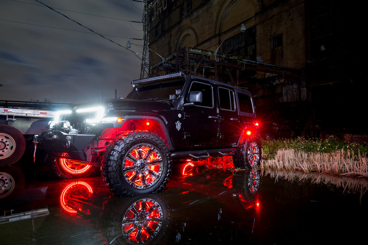 Easy install car LED lights on a Jeep Wrangler