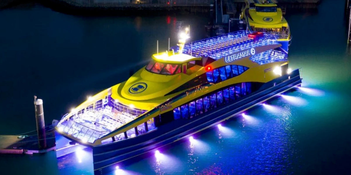 Two Rows Ferry Lights ORACLE Lighting Marine Vessel LED Signage used on Utramar Ferry Fleet