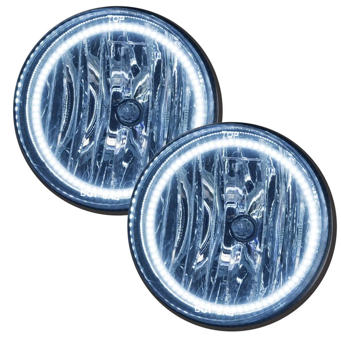 1996-2002 Dodge Viper GTS LED Fog Light Halo Kit with white LED halo rings.