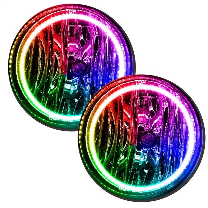 1996-2002 Dodge Viper GTS LED Fog Light Halo Kit with ColorSHIFT LED halo rings.