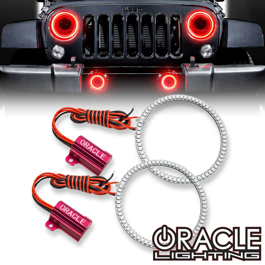 2007-2017 Jeep Wrangler JK LED Fog Light Halo Kit