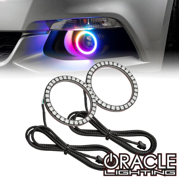 2015-2017 Ford Mustang Dynamic ColorSHIFT RGB+A Projector Surface Mount Fog Light Halo Kit