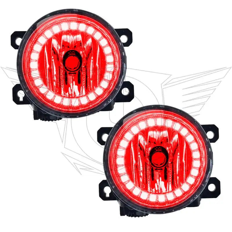Honda CRZ fog lights with red LED halo rings.