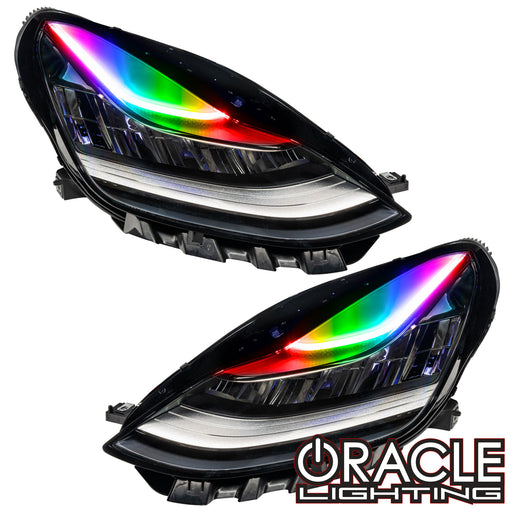 2017–2020 Tesla Model 3 Headlights ColorSHIFT DRL Upgrade