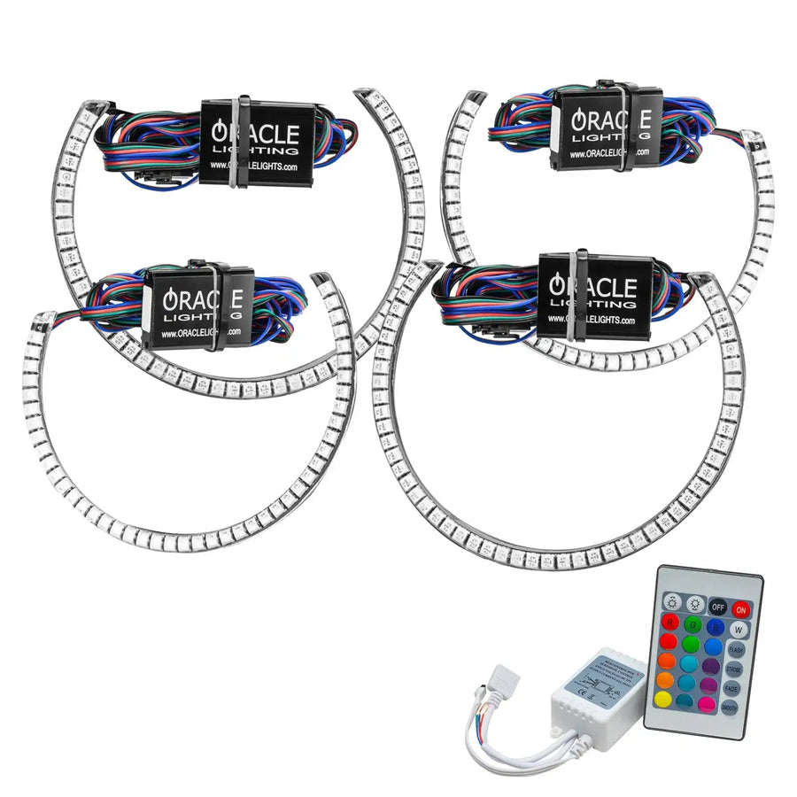 2008-2014 Dodge Challenger Surface Mount Headlight Halo Kit with Simple Controller.