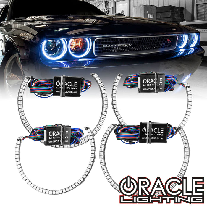 ORACLE Lighting 2008-2014 Dodge Challenger Headlight Halo Kit - Surface Mount