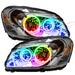 2006-2011 Buick Lucerne LED Headlight Halo Kit with rainbow halo rings.