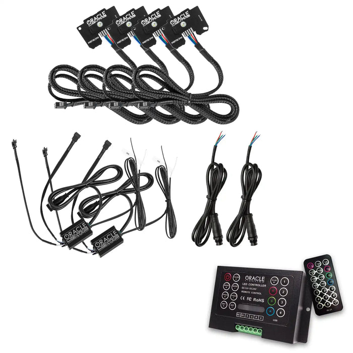 Jeep Wrangler JL ColorSHIFT RGB+W Headlight DRL Upgrade Kit with 2.0 Controller.