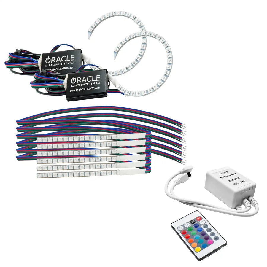2018-2022 Ford Mustang ColorSHIFT DRL Upgrade w/Halo Kit with Simple Controller.