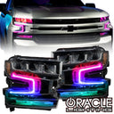 Oracle Lighting ColorSHIFT RGB+W Headlight DRL Upgrade Kit (no controller, base configuration) for 2019-2022 (pre-refresh) Chevrolet Silverado 1500 (5.3L V8, 6.2L V8, 2.7L Turbo I4)
