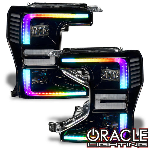 2020-2022 Ford F-250/350 Super Duty ORACLE Dynamic ColorSHIFT Headlight DRL Upgrade Kit w/Switchback Turn Signals