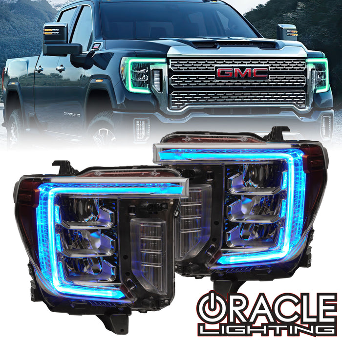 ORACLE Lighting 2020-2023 GMC Sierra 2500/3500 HD ColorSHIFT RGB+W Headlight DRL Upgrade
