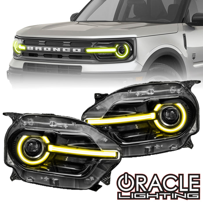 ORACLE Lighting 2021-2024 Ford Bronco Sport ColorSHIFT RGB+W Headlight DRL + Halo Upgrade