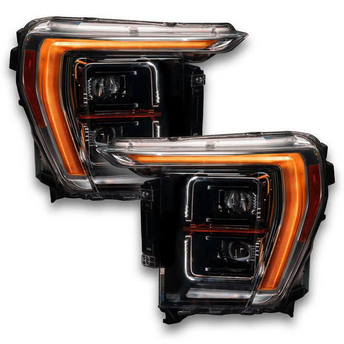 Ford F-150 headlights with amber DRLs