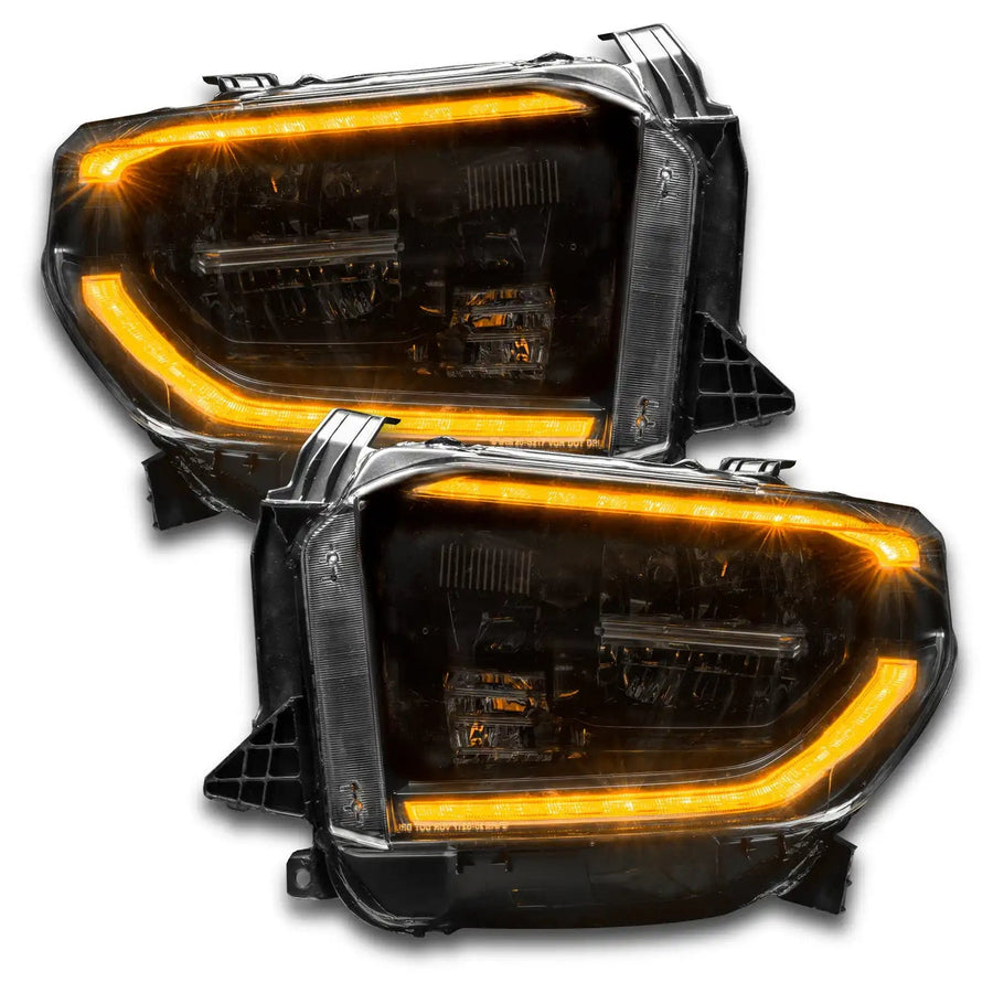 Toyota Tundra headlights with amber DRLs