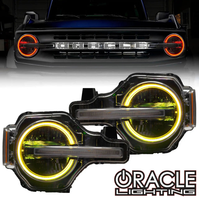 2021-2024 Ford Bronco ColorSHIFT RGB+W Headlight Halo Upgrade Kit