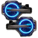 Bronco headlights with cyan halos