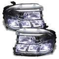 Ford maverick headlights with white demon eye