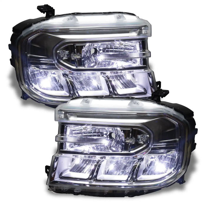 Ford maverick headlights with white demon eye