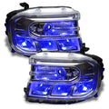 Ford maverick headlights with blue demon eye