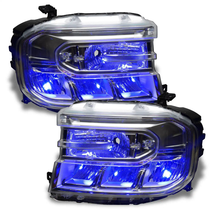Ford maverick headlights with blue demon eye