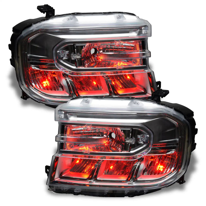 Ford maverick headlights with red demon eyes