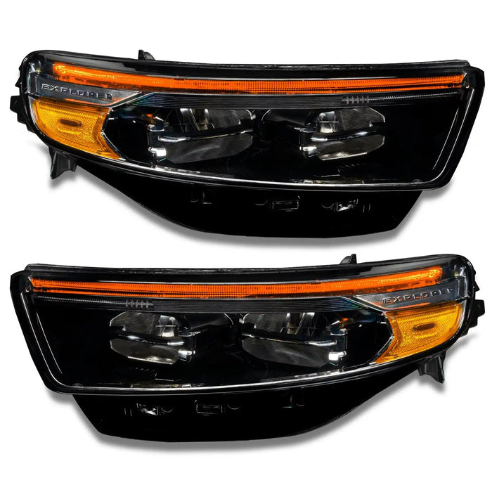 Front Bumper Cover Grill Assembly Kit W/ Fog Lights – 2020-2023 Ford Explorer, Primed Plastic, LB5Z-17D957-SCPTM