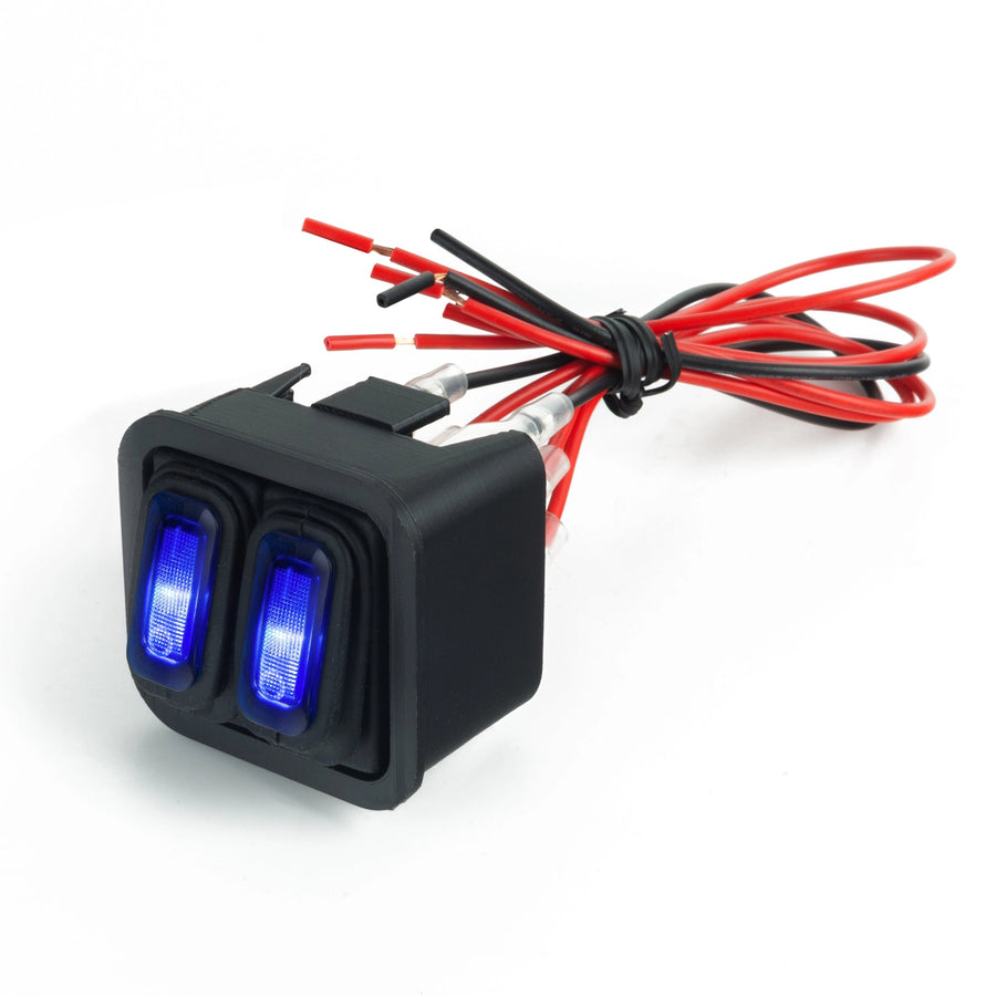 Mercedes-Benz Sprinter W907/W910 (2018+) Dual In-Dash Switch Pod - PRE-ORDER with blue LED illumination