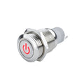Power symbol switch with red LED