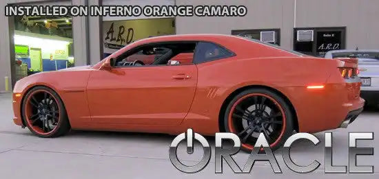 Side view of a Chevrolet Camaro with Concept SMD Sidemarkers installed.