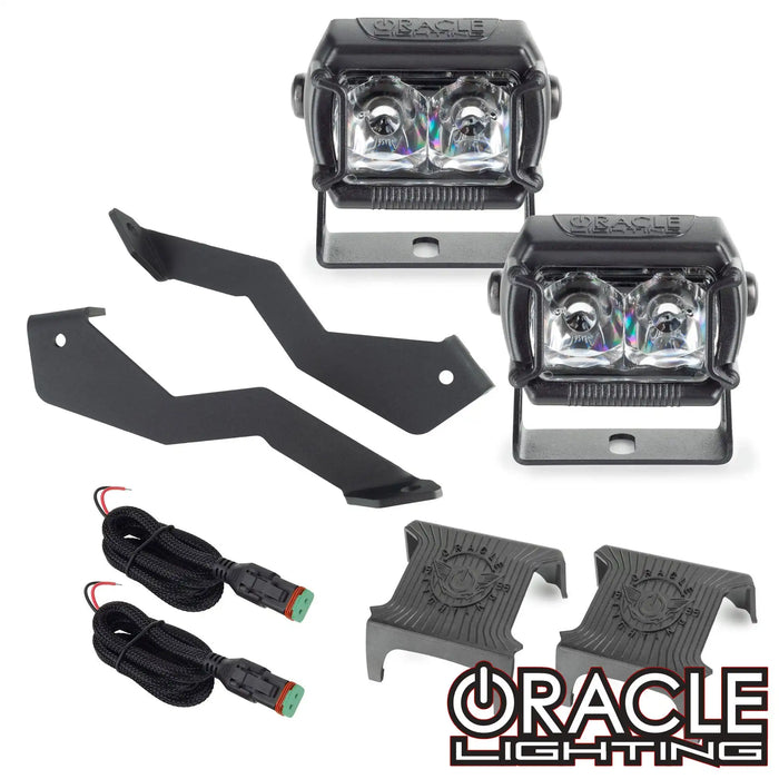 ORACLE Lighting 2004-2014 Ford F-150 / Raptor A-Pillar Hood Mount Brackets w/ VEGA™ Series 2 Spotlights