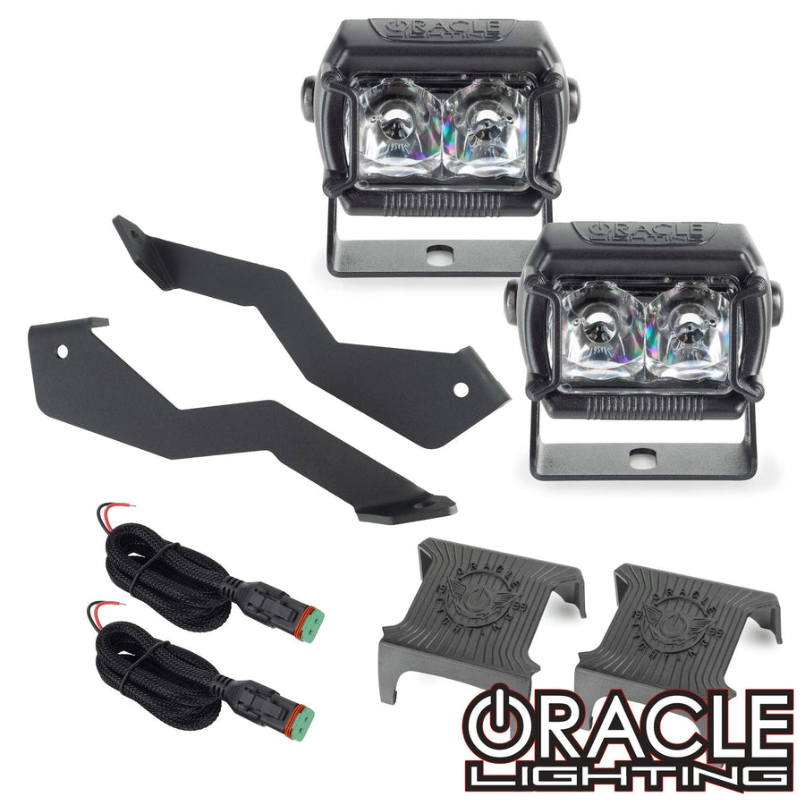ORACLE Lighting 2004-2014 Ford F-150 / Raptor A-Pillar Hood Mount Brackets w/ VEGA™ Series 2 Spotlights
