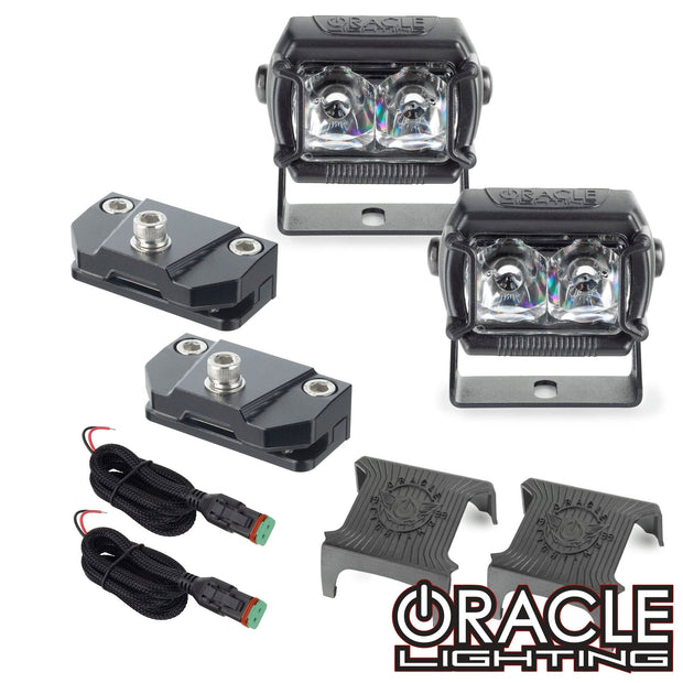 Universal A-Pillar Hood Mount Brackets w/ VEGA™ Series 2 Spotlights