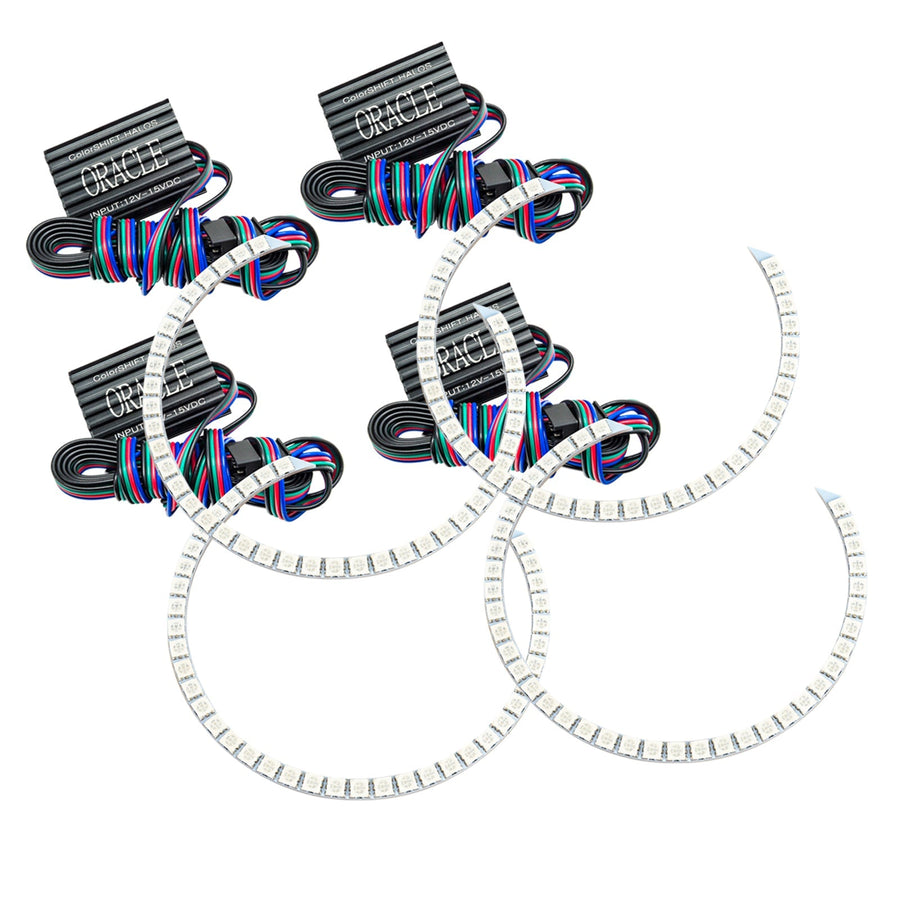 2008-2014 Dodge Challenger Standard Mount LED Headlight Halo Kit - ColorSHIFT Halos