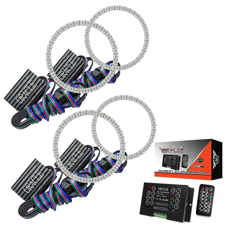 2007-2014 Maserati GranTurismo LED Headlight Halo Kit with 2.0 Controller.