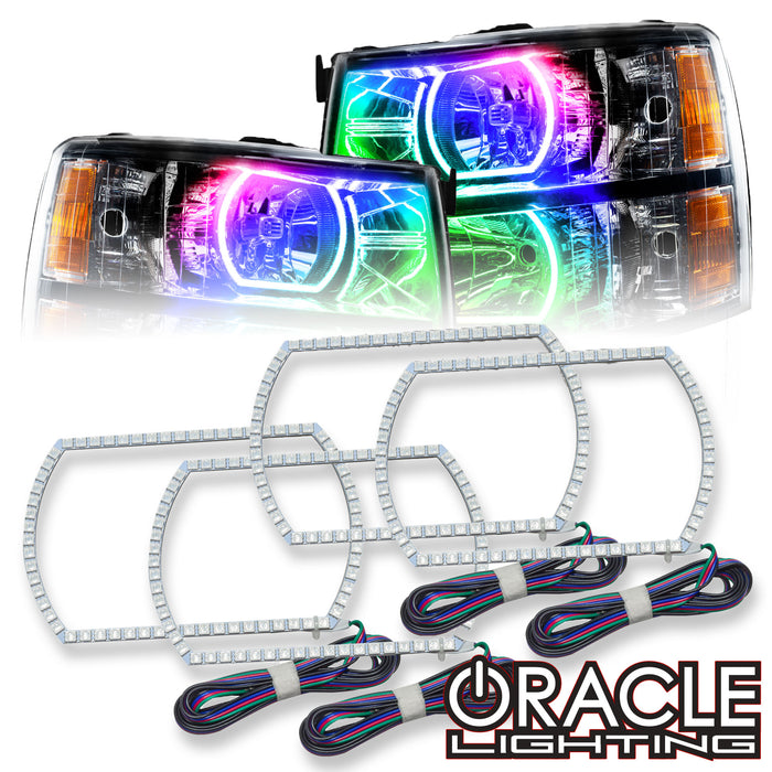 ORACLE Lighting 2007-2013 Chevrolet Silverado LED Headlight Halo Kit - Square Style