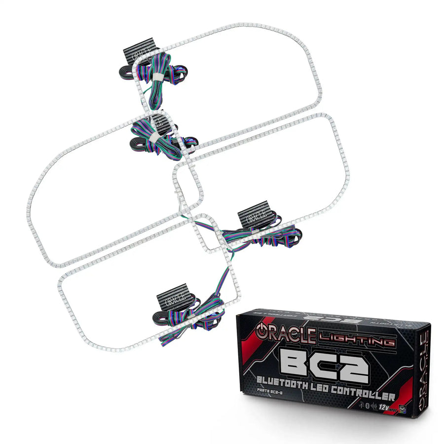 2011-2016 Ford F-250/F-350 Super Duty ColorSHIFT Headlight Halo Kit (Square Ring Design)