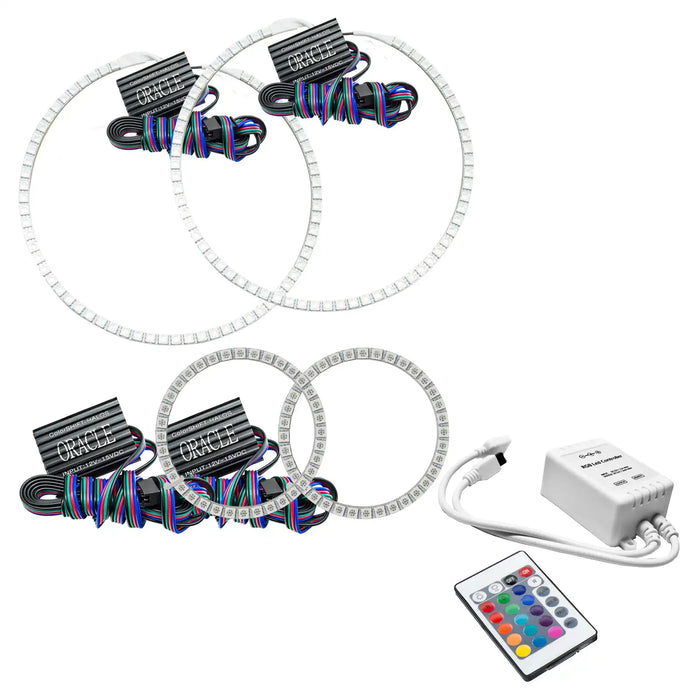 2003-2006 Porche Cayenne LED Headlight Halo Kit with Simple Controller.