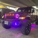 Front end of a Jeep Wrangler with multiple ORACLE Lighting products installed, including Pre-Runner Style LED Grill Light Kit.