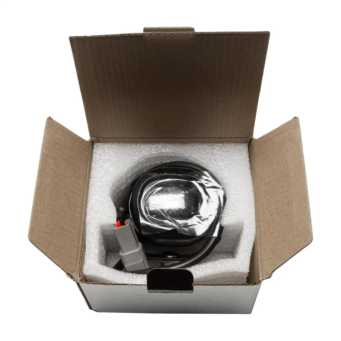 Opened packaging for Forklift LED Safety Red-Line Pedestrian Awareness LED Light