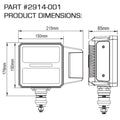 LED Plow Headlight with Heated Lens | Multifunction DOT Compliant