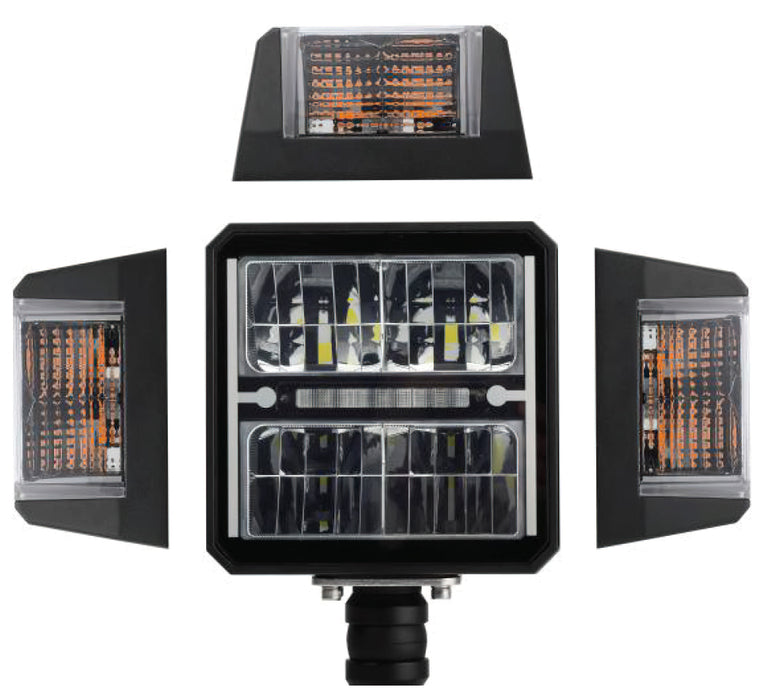 LED Plow Headlight with Heated Lens | Multifunction DOT Compliant