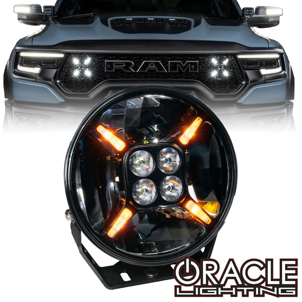 9" Multifunction 120W LED Spotlight - Round Post Mount